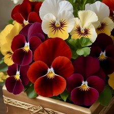 Схема вышивки «Анютины глазки»