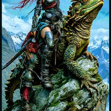 Схема вышивки «Ящер»