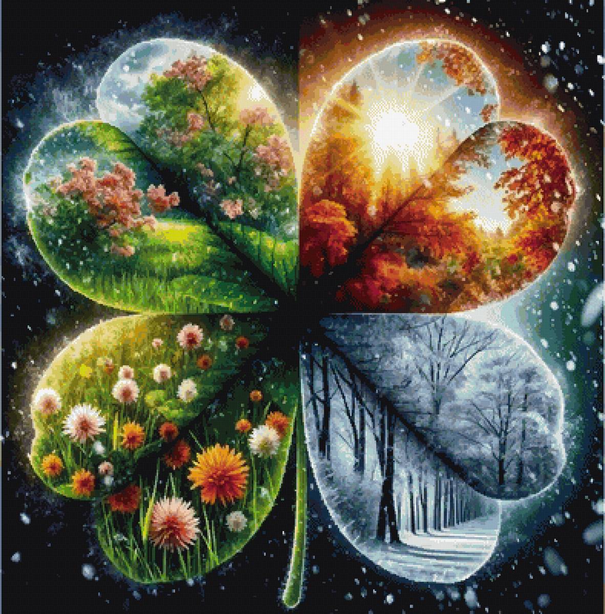 Времена года в клевере - предпросмотр