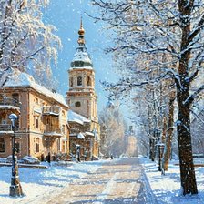 Схема вышивки «Зима»