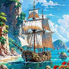 Схема вышивки «В нашу гавань заходили корабли...»