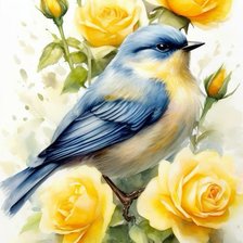 Схема вышивки «птица»