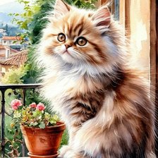 Схема вышивки «Пушистый  озорник  2»