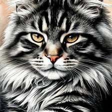 Схема вышивки «кот»