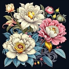 Схема вышивки «цветы»