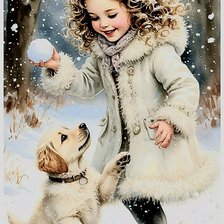 Схема вышивки «Зимнии забавы»