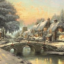 Схема вышивки «зимний вечер»