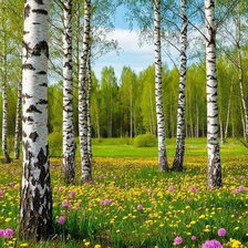 Схема вышивки «Березоньки»