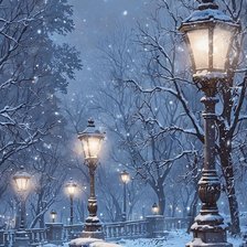 Схема вышивки «Гордские улицы зимой»