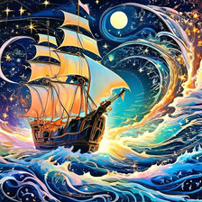 Схема вышивки «Сквозь бури и штормы...»