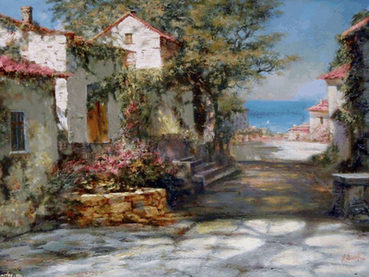 Деревушка у моря - предпросмотр