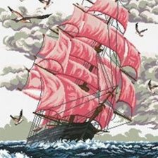 Схема вышивки «Алые паруса»