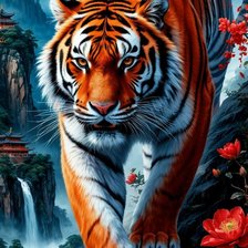 Схема вышивки «Год Тигра»