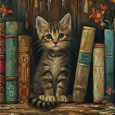 Схема вышивки «Котик»