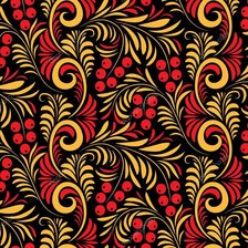 Схема вышивки «Простая хохлома»