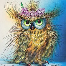 Схема вышивки «Совушка сердится...»