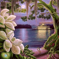 Схема вышивки «Волшебная лунная ночь»