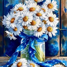 Схема вышивки «Букет ромашек»