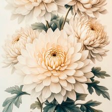 Схема вышивки «Хризантемы»