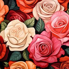 Схема вышивки «розы»