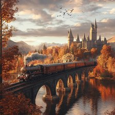 Схема вышивки «Хогвартс»