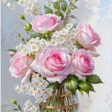 Схема вышивки «Розовые розы»