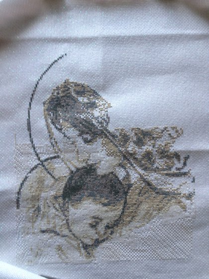 Этап процесса «Мадонна с младенцем»