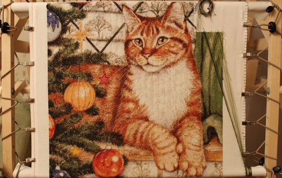 Этап процесса «Кот новогодний»