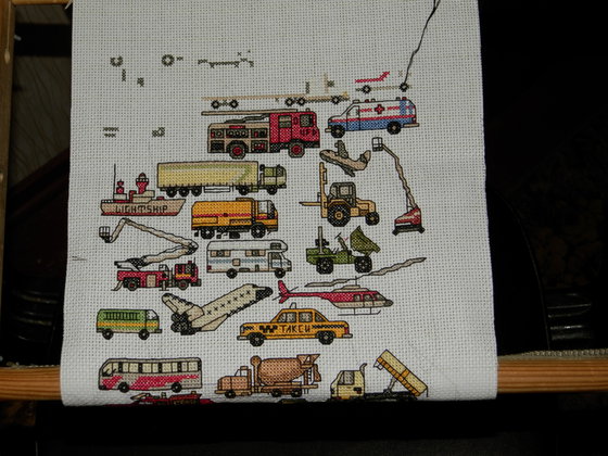 Этап процесса «50 машинок для сыночка»