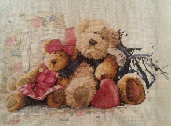 Этап процесса «Семья мишек»