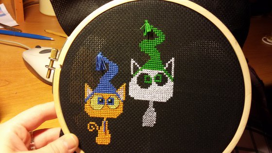 Этап процесса «Котейки. Три подруги»