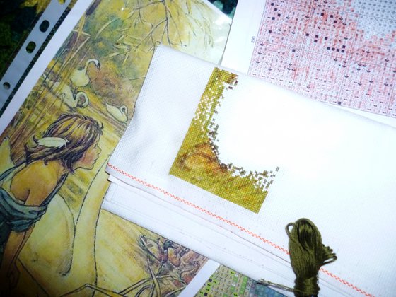 Этап процесса «Властелин реки Камыш (Сюзанна), схема Crosti»