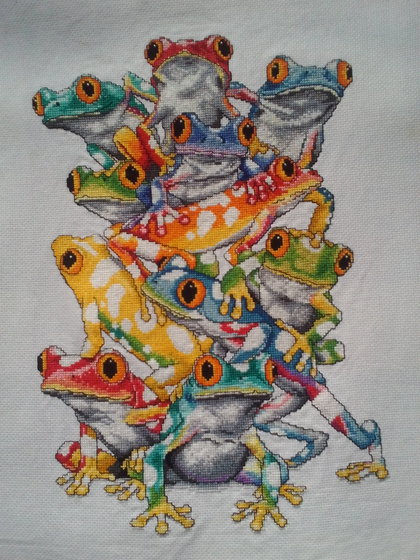 Этап процесса «Гора разноцветных лягушек»