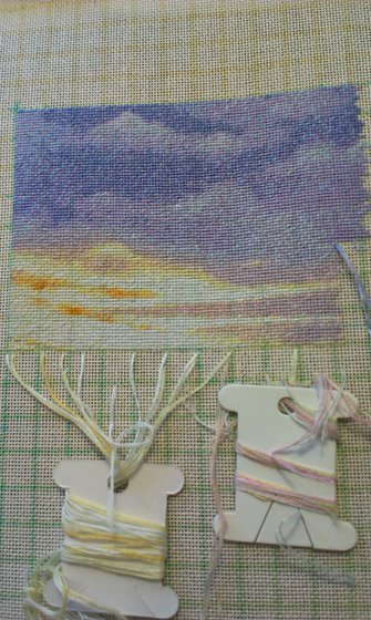 Этап процесса «Париж. Мост над Сеной.»