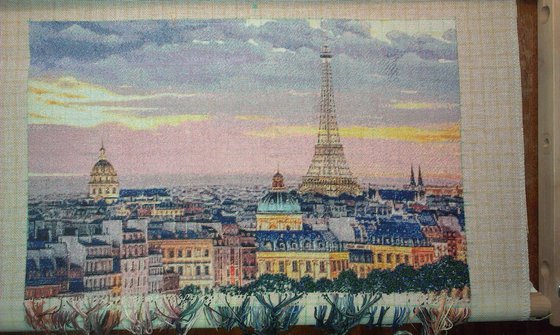 Этап процесса «Париж. Мост над Сеной.»