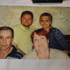 Процесс «Как я вышивала фото Семья»