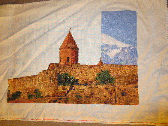 Этап процесса «Ноев ковчег и монастырь Хор-Вирап (Армения)»