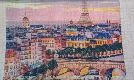 Этап процесса «Париж. Мост над Сеной.»