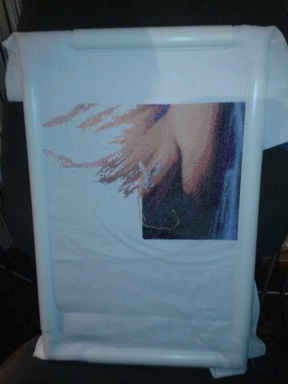 Этап процесса «Девушка-гора»