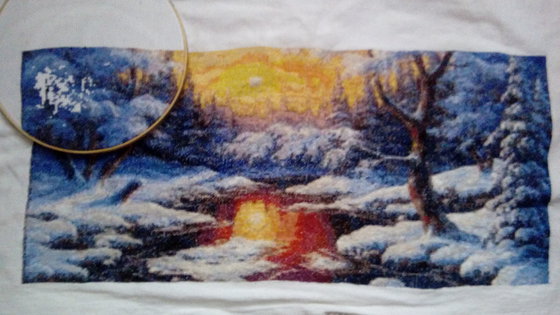 Этап процесса «Зимний закат»