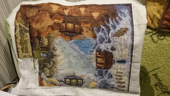 Этап процесса «Подушка времена года»