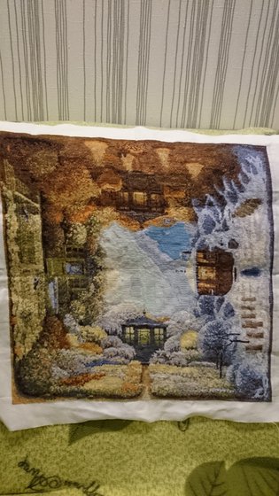 Этап процесса «Подушка времена года»