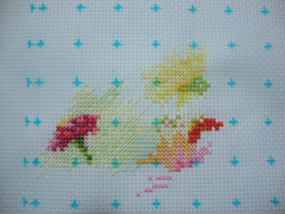 Этап процесса «Акварельные герберы (Риолис)»