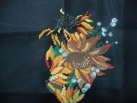 Этап процесса «Букет подсолнухов»