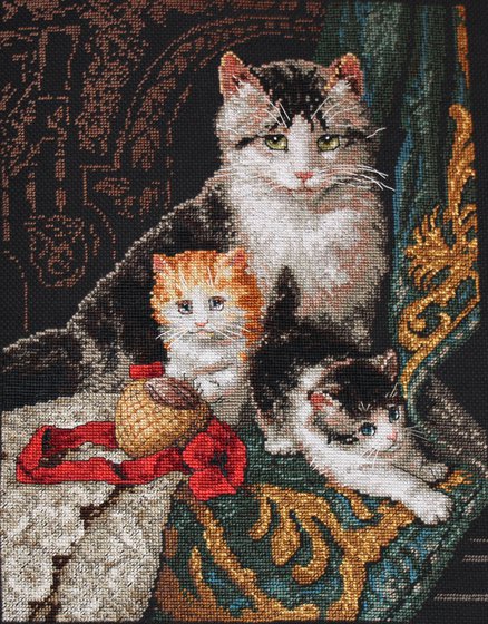 Этап процесса «ОЧАРОВАТЕЛЬНОЕ СЕМЕЙСТВО КОШЕК.»