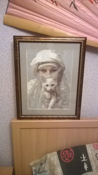 Этап процесса «Кот и девушка»