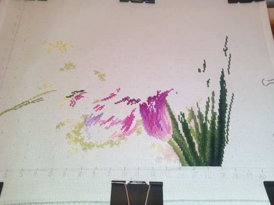 Этап процесса «Lovely orchids»