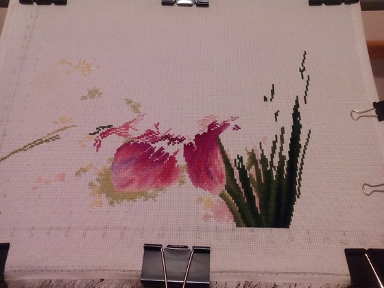 Этап процесса «Lovely orchids»