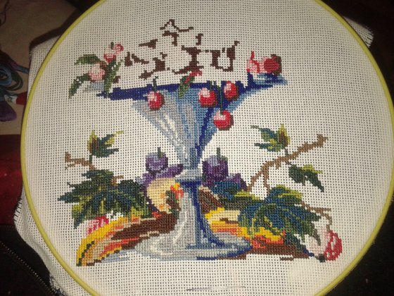 Этап процесса «Ваза с вишней»