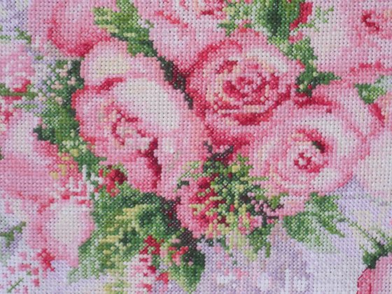 Этап процесса «акварельные розы»